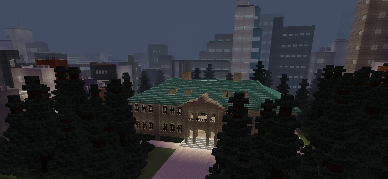 文化的な施設が集積するエリア(画像左手)